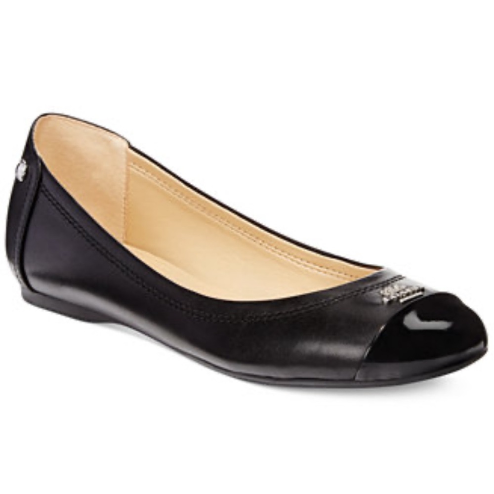 Coach Ashley Black Leather Ballet Flats Patent Leather Women’s Size 8